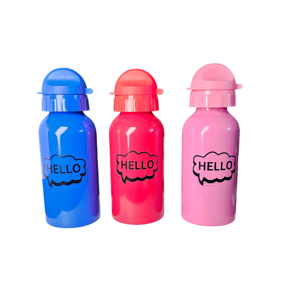 Hello Water Bottle Aluminum Screw With Lid 500ml